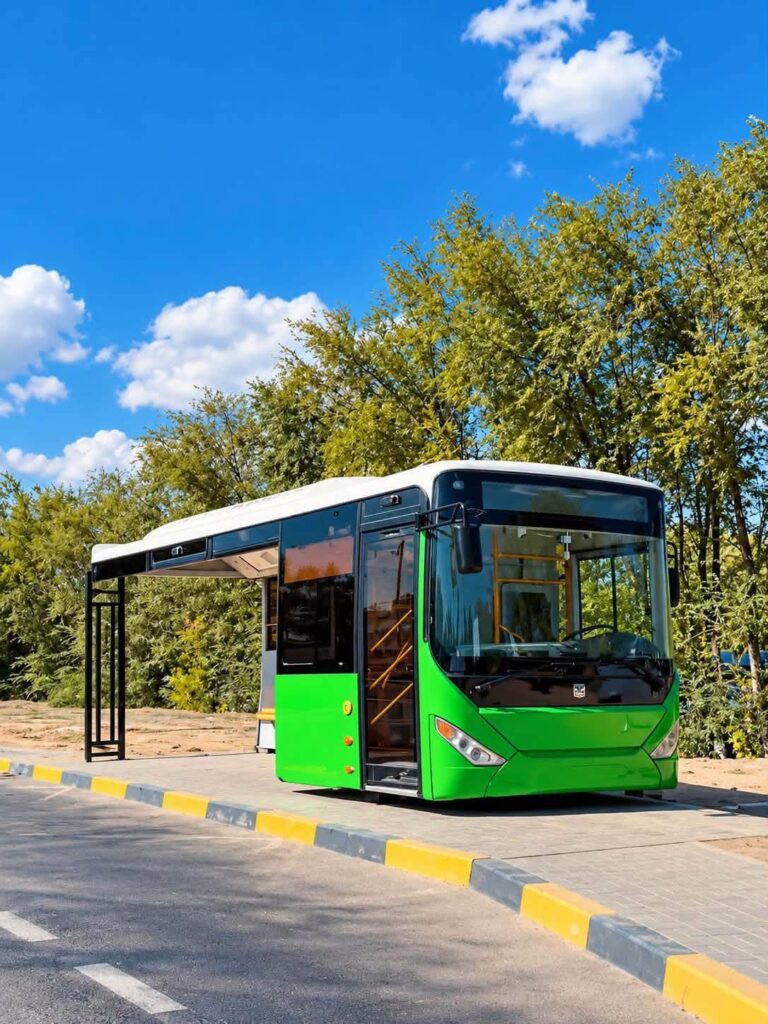 Түркістанда ескі автобустан ерекше аялдама жасалды IMG_1057